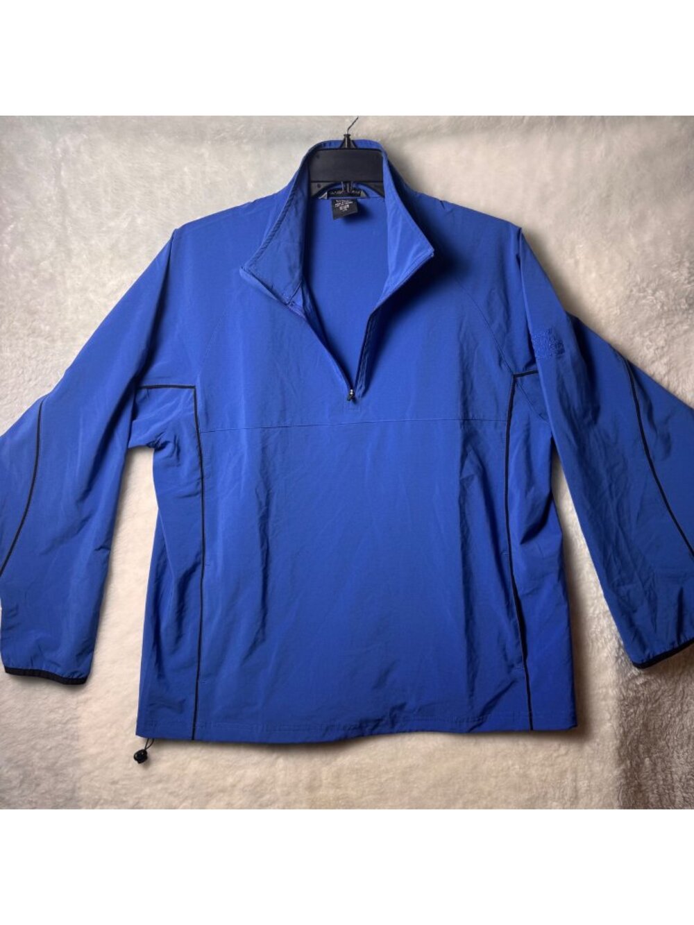 Level wear Mens large Blue Half Zip Pullover Jacket Lightweight Nylon logo
